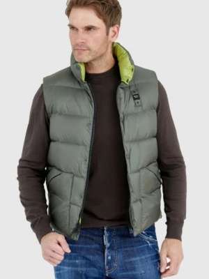 BLAUER Zielony puchowy bezrękawnik męski Sebastian, Rozmiar M Blauer USA