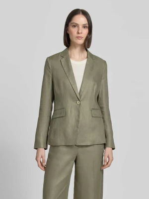 Blazer lniany z lnu ekologicznego z kołnierzem z połami Christian Berg Woman Selection