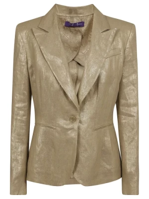 Blazery w Kolorze Jasnego Złota dla Kobiet Ralph Lauren