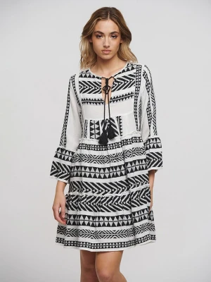 BLE Kaftan w kolorze czarno-białym rozmiar: onesize