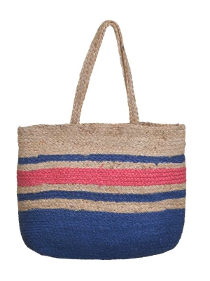 BLE Shopper bag w kolorze beżowo-niebiesko-czerwonym - 45 x 30 x 15 cm rozmiar: onesize