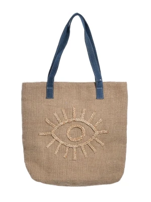 BLE Shopper bag w kolorze beżowym - 40 x 40 cm rozmiar: onesize