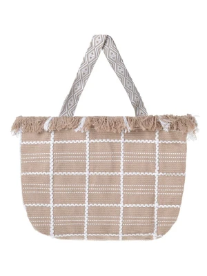 BLE Shopper bag w kolorze beżowym - 47 x 32 x 10 cm rozmiar: onesize