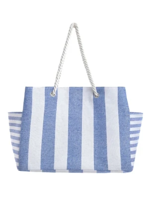 BLE Shopper bag w kolorze biało-błękitnym - 43 x 30 x 20 cm rozmiar: onesize