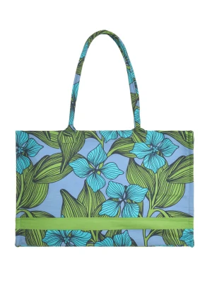 BLE Shopper bag w kolorze błękitno-zielonym - 58 x 32 cm rozmiar: onesize