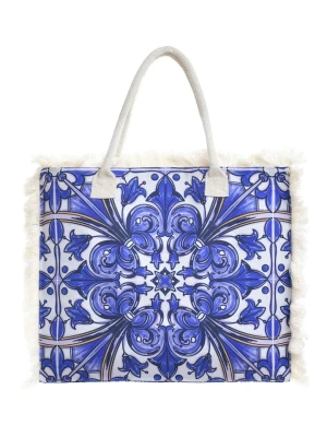 BLE Shopper bag w kolorze niebieskim - 43 x 35 x 12 cm rozmiar: onesize