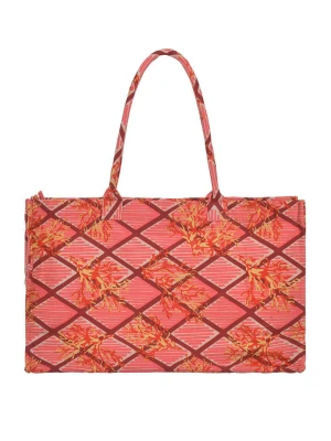 BLE Shopper bag w kolorze pomarańczowo-różowym - 58 x 32 cm rozmiar: onesize