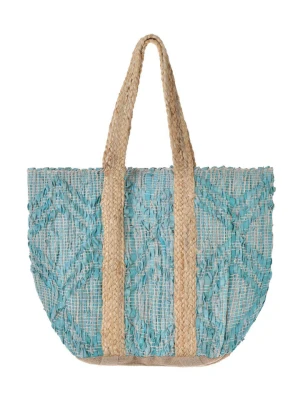 BLE Shopper bag w kolorze turkusowym - wys. 40 x 31 cm rozmiar: onesize