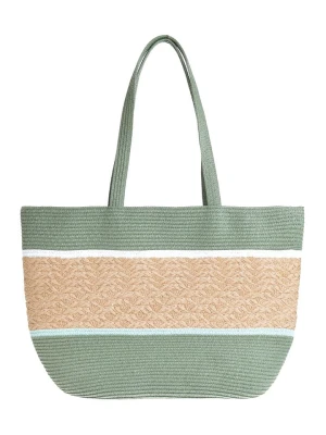 BLE Shopper bag w kolorze zielono-beżowym - 48 x 30 x 16 cm rozmiar: onesize