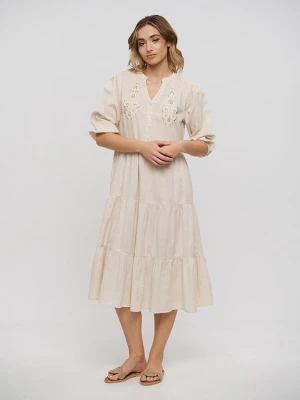 BLE Sukienka w kolorze beżowym rozmiar: onesize