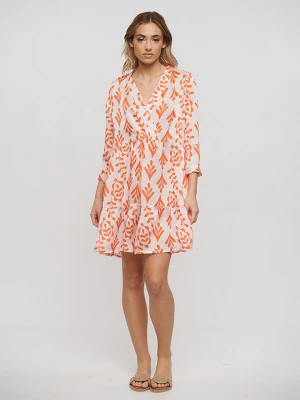 BLE Sukienka w kolorze pomarańczowo-białym rozmiar: onesize