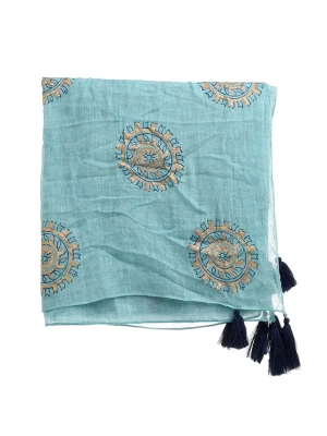 BLE Szal w kolorze turkusowym - 90 x 90 cm rozmiar: onesize
