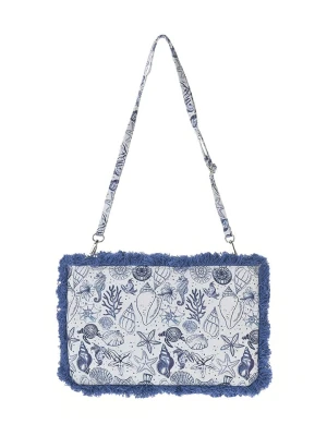 BLE Torebka w kolorze biało-niebieskim - 30 x 20 x 2 cm rozmiar: onesize