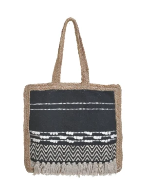 BLE Torebka w kolorze czarno-beżowym - 38 x 32 x 5 cm rozmiar: onesize
