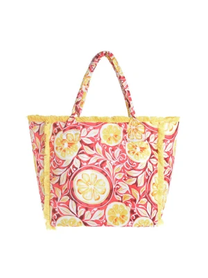 BLE Torebka w kolorze czerwono-żółtym - 35 x 30 x 20 cm rozmiar: onesize