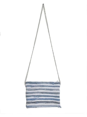 BLE Torebka w kolorze niebiesko-białym - 30 x 20 x 3 cm rozmiar: onesize