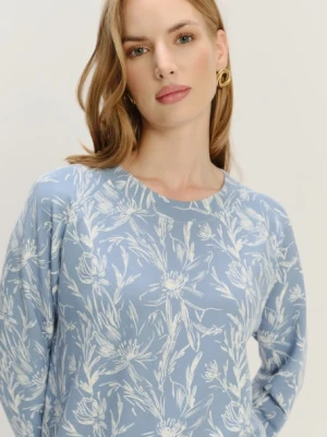 Błękitna bluza z kwiatowym printem Greenpoint