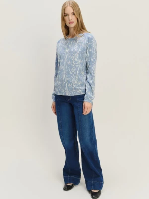 Błękitna bluza z kwiatowym printem Greenpoint