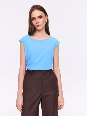 Błękitna bluzka z krótkim rękawem TARANKO