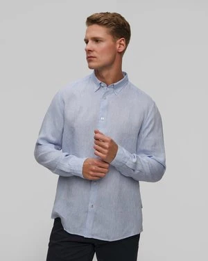 Błękitna koszula lniana męska Hugo Boss C-LIAM-S-BD-C