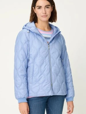 Błękitna pikowana kurtka damska z kapturem – Refresh Olsen