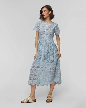 Błękitna Sukienka Damska Waimari Hibiscus Midi