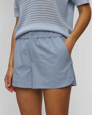 Błękitne Szorty Damskie Varley Nila Mid Rise Short