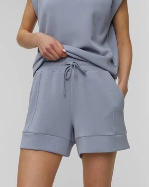 Błękitne Szorty Dresowe Damskie Varley Atrium High Rise Short 4.5