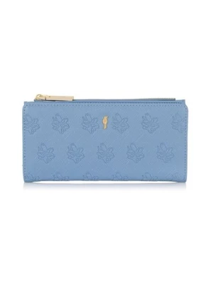 Błękitny portfel damski z tłoczeniem OCHNIK