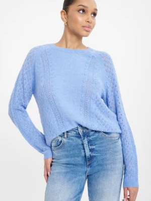 Błękitny sweter z dodatkiem wełny Greenpoint