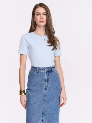 Błękitny sweterek z krótkim rękawem TARANKO