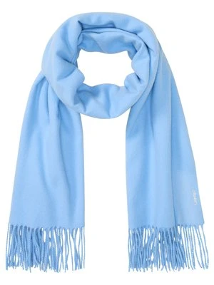 Błękitny szal damski z frędzlami – Soft Vibes Olsen