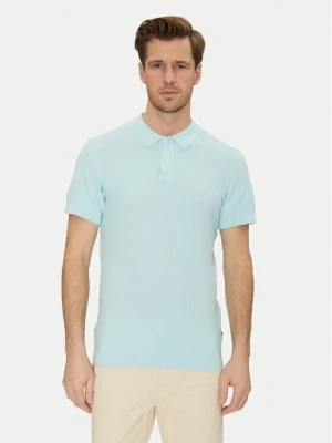Blend Polo 20718361 Turkusowy Regular Fit