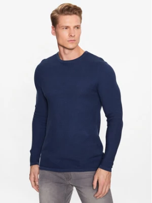 Blend Sweter 20715139 Granatowy Slim Fit