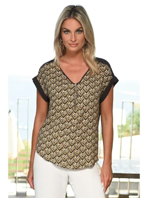 Bleu d'Azur Bluzka "Ebene" w kolorze oliwkowo-czarnym rozmiar: 40-44
