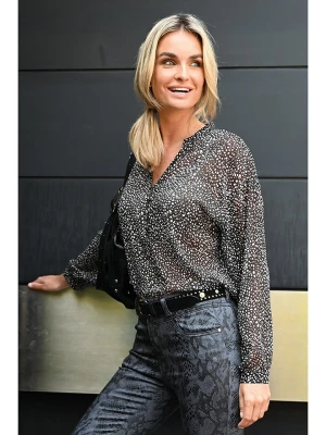 Bleu d'Azur Bluzka "Emelia" w kolorze czarno-białym rozmiar: 40/42