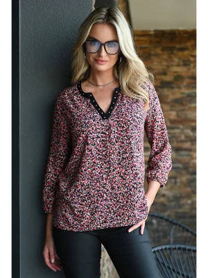 Bleu d'Azur Bluzka "Janice" w kolorze różowo-czarno-białym rozmiar: 40/42