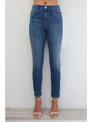 Bleu d'Azur Dżinsy "Oman" - Skinny fit - w kolorze niebieskim rozmiar: 36