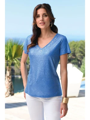 Bleu d'Azur Koszulka "Maxou" w kolorze niebieskim rozmiar: 40