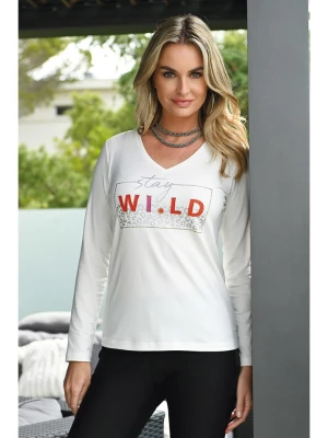 Bleu d'Azur Koszulka "Wild" w kolorze białym rozmiar: 44