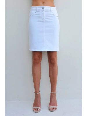 Bleu d'Azur Spódnica "Beathie" w kolorze białym rozmiar: 34