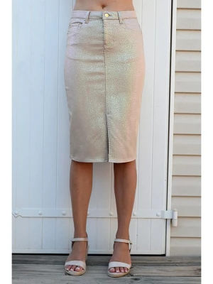 Bleu d'Azur Spódnica "Douc" w kolorze beżowym rozmiar: 40