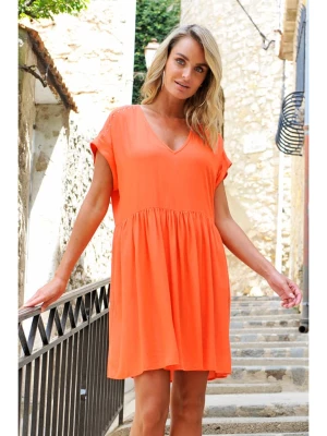 Bleu d'Azur Sukienka "Carwen" w kolorze pomarańczowym rozmiar: 32/34