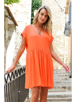 Bleu d'Azur Sukienka "Carwen" w kolorze pomarańczowym rozmiar: 44/46