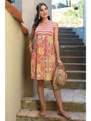 Bleu d'Azur Sukienka "Meribel" w kolorze jasnoróżowo-pomarańczowym rozmiar: 48