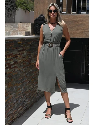 Bleu d'Azur Sukienka w kolorze antracytowym rozmiar: 40