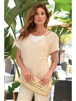 Bleu d'Azur Sweter "Zendaya" w kolorze beżowym rozmiar: 36/38