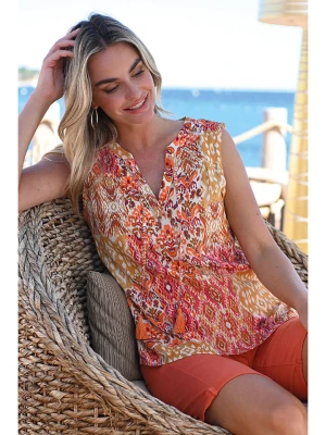 Bleu d'Azur Top "Witta" w kolorze jasnoróżowo-pomarańczowym rozmiar: 42