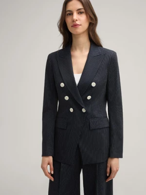 Blezer w jodełkę w kolorze granatowo-białym Joop