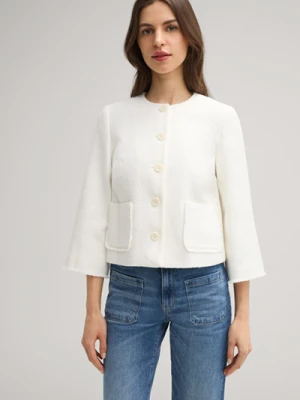 Blezer z tkaniny pętelkowej Jovanna w kolorze ecru Joop